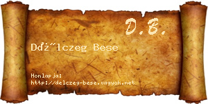 Délczeg Bese névjegykártya